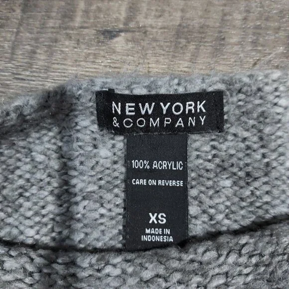 New York & Company Sweater Womens Girls XS Gray Comfy Pullover Sweater - Picture 8 of 14